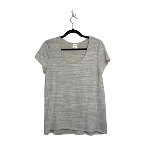 Soma Cozy Nights Oatmeal Cream Heathered Scoopneck Casual Top Small Women’s